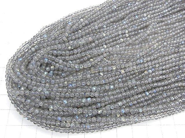 [Video] High Quality Labradorite AAA Round 3mm 1strand beads (aprx.15inch / 37cm)