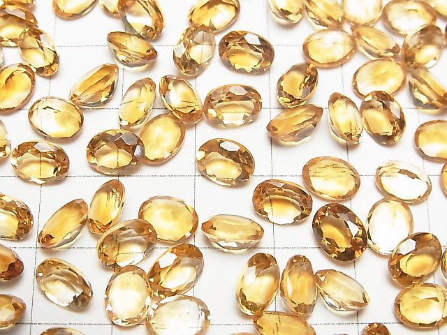 [Video]High Quality Citrine AAA Loose stone Oval Faceted 8x6mm 3pcs