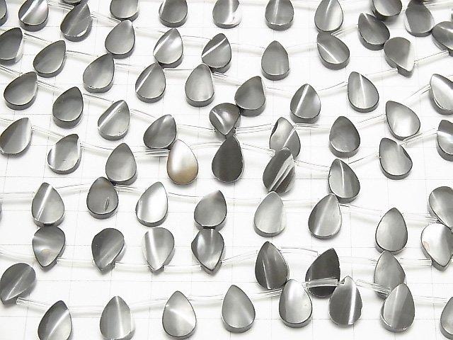 [Video] Mother of Pearl MOP Gray Pear shape 12x8mm 1strand beads (aprx.15inch / 36cm)