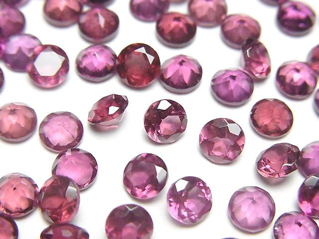 [Video]High Quality Malaya Garnet AAA- Loose stone Round Faceted 5x5mm 2pcs