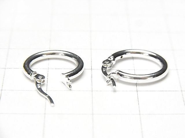 New size now available! Silver925 G Earrings Hoop [10mm] [12mm] [15mm] [20mm] [25mm] [30mm] Gauge 2mm 1pair