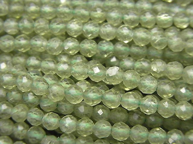 [Video] High Quality! Green Apatite AA++ Faceted Round 3mm 1strand beads (aprx.13inch / 31cm)