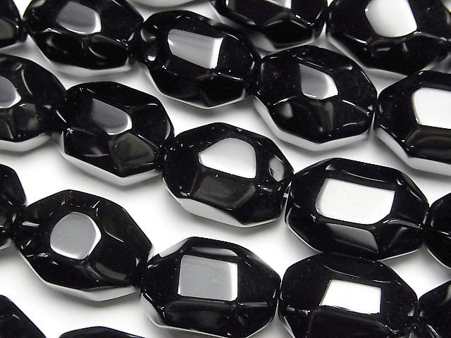 [Video]Onyx AAA- Faceted Nugget half or 1strand beads (aprx.15inch/37cm)
