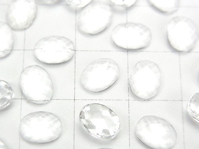 [Video] Crystal AAA Oval Faceted Cabochon 8x6mm 4pcs