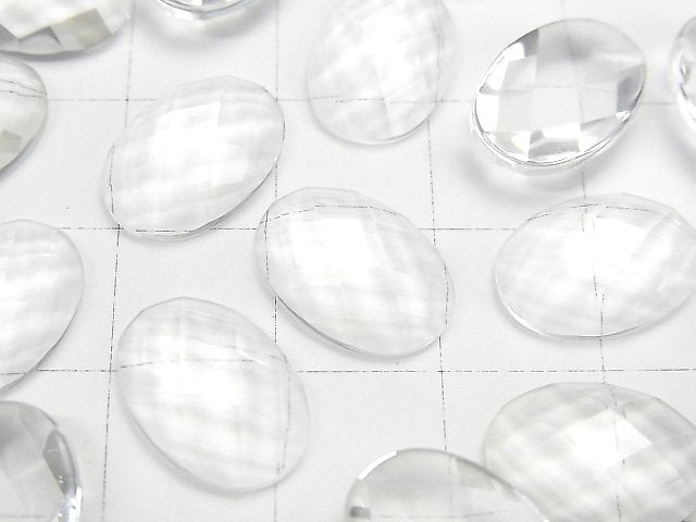 [Video] Crystal AAA Oval Faceted Cabochon 14x10mm 2pcs