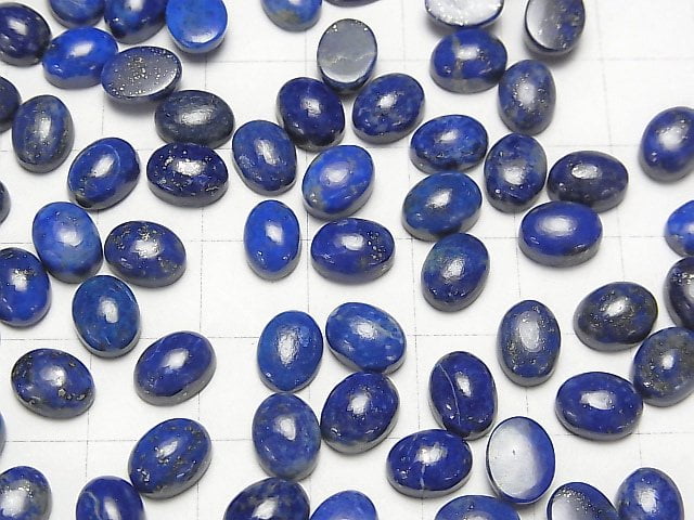 [Video] Lapis lazuli AA++ Oval Cabochon 8x6mm 10pcs