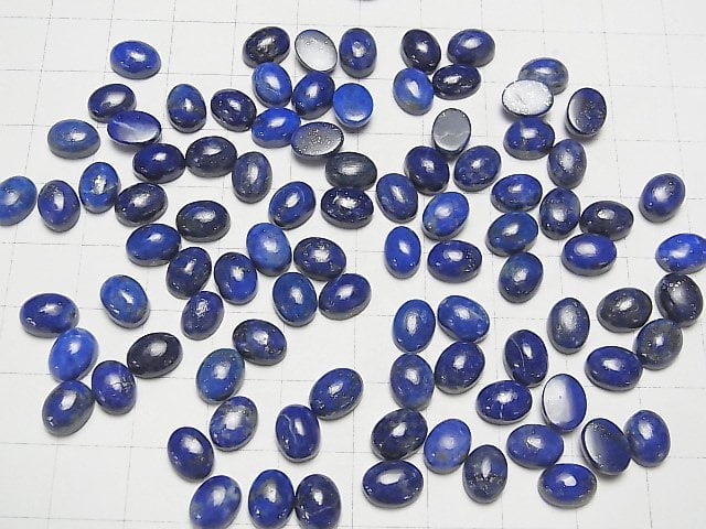 [Video] Lapis lazuli AA++ Oval Cabochon 8x6mm 10pcs