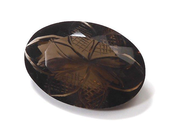 [Video] [One of a kind] High Quality Smoky Quartz AAA Carved Faceted 1pc NO.24