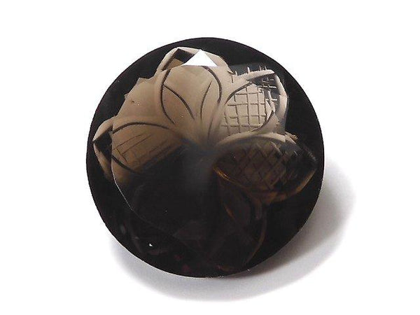 [Video] [One of a kind] High Quality Smoky Quartz AAA Carved Faceted 1pc NO.25