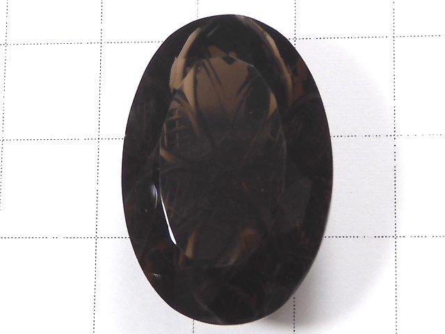 [Video] [One of a kind] High Quality Smoky Quartz AAA Carved Faceted 1pc NO.27