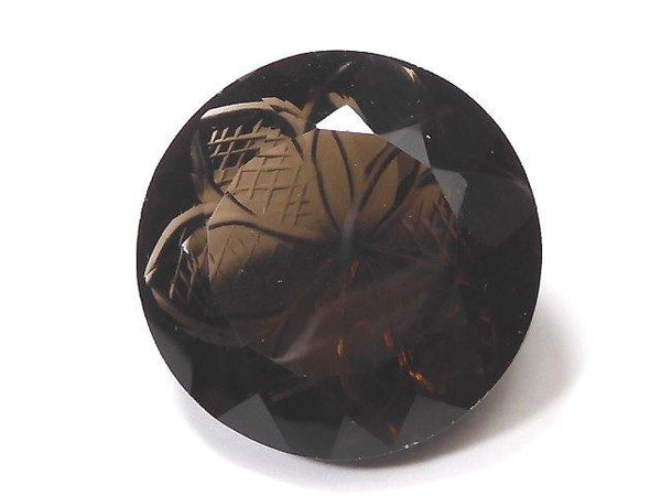 [Video] [One of a kind] High Quality Smoky Quartz AAA Carved Faceted 1pc NO.32