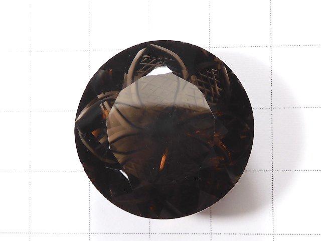 [Video] [One of a kind] High Quality Smoky Quartz AAA Carved Faceted 1pc NO.32