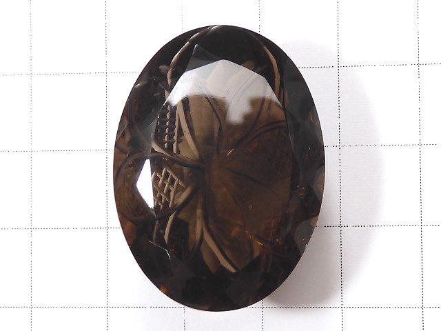 [Video] [One of a kind] High Quality Smoky Quartz AAA Carved Faceted 1pc NO.34
