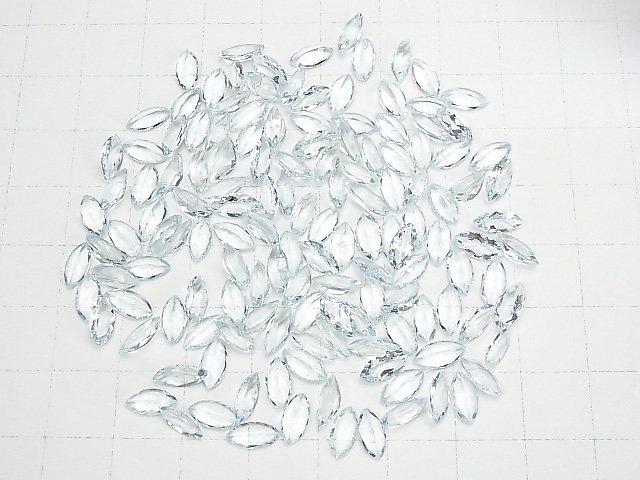 [Video] High Quality Aquamarine AAA Undrilled Marquise Faceted 8x4mm 2pcs