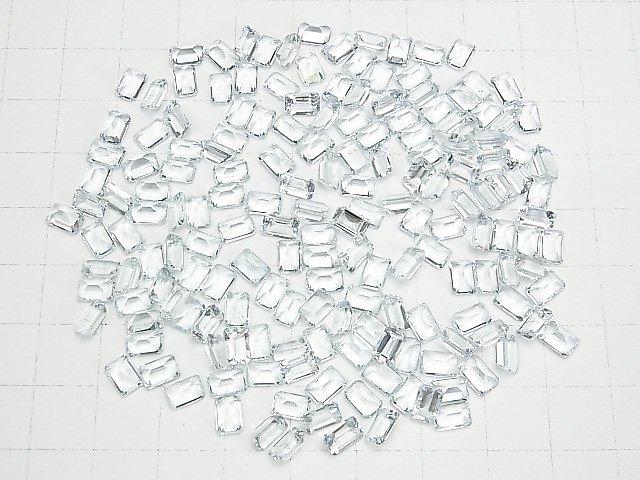 [Video] High Quality Aquamarine AAA Undrilled Rectangle Faceted 6x4mm 2pcs