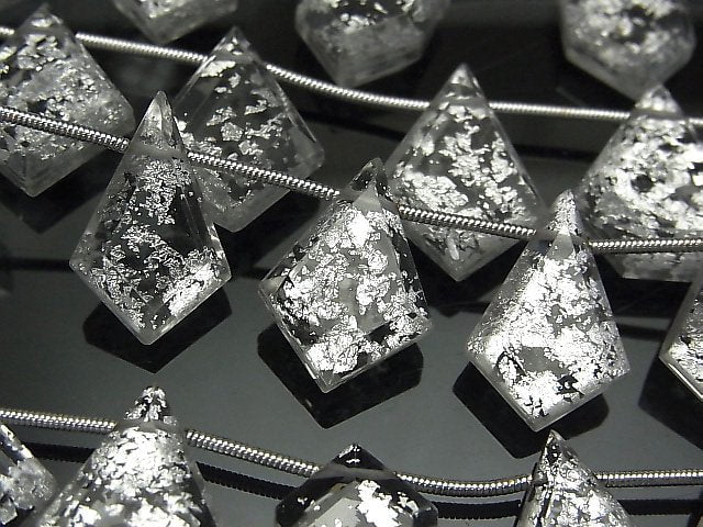 [Video]Doublet Crystal AAA fancy shape cut silver 1strand beads (aprx.7inch/18cm)