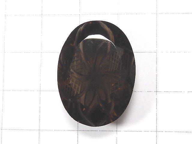 [Video] [One of a kind] High Quality Smoky Quartz AAA Carved Faceted 1pc NO.38