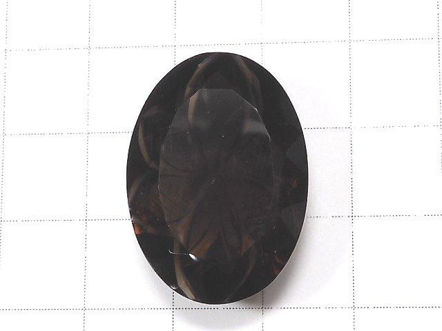 [Video] [One of a kind] High Quality Smoky Quartz AAA Carved Faceted 1pc NO.40