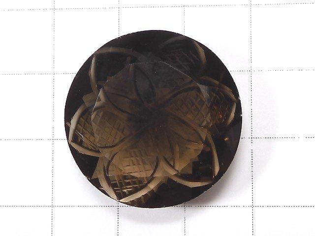 [Video] [One of a kind] High Quality Smoky Quartz AAA Carved Faceted 1pc NO.48