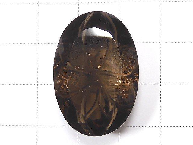[Video] [One of a kind] High Quality Smoky Quartz AAA Carved Faceted 1pc NO.50