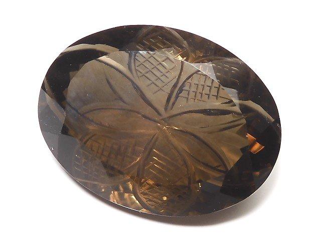 [Video] [One of a kind] High Quality Smoky Quartz AAA Carved Faceted 1pc NO.52