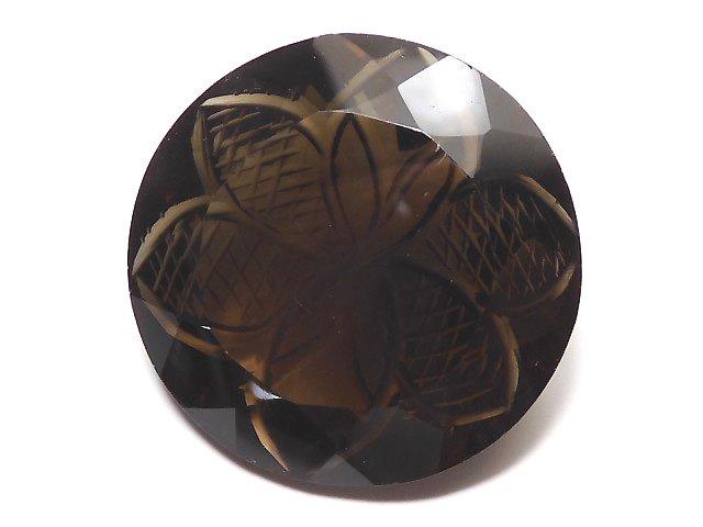 [Video] [One of a kind] High Quality Smoky Quartz AAA Carved Faceted 1pc NO.55