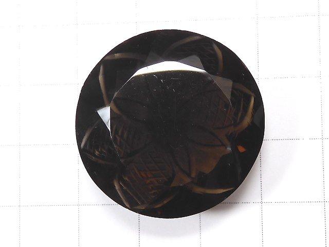 [Video] [One of a kind] High Quality Smoky Quartz AAA Carved Faceted 1pc NO.55
