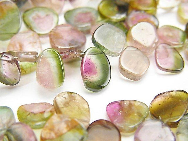 [Video] High Quality Tourmaline AAA- Slice Nugget 1strand beads (aprx.7inch / 18cm)