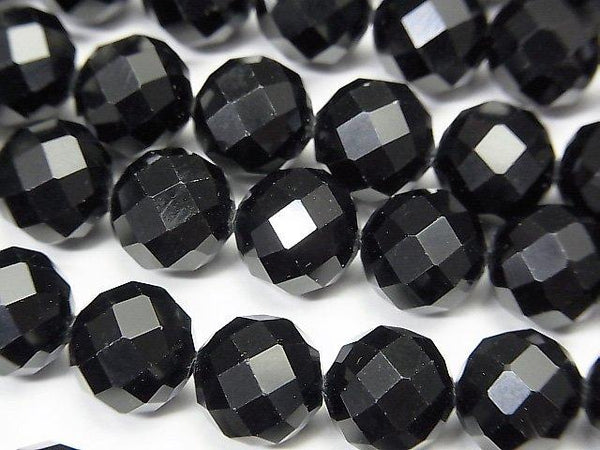 [Video] High Quality! Tibetan Morion Crystal Quartz AAA 64Faceted Round 10mm half or 1strand beads (aprx.15inch / 37cm)
