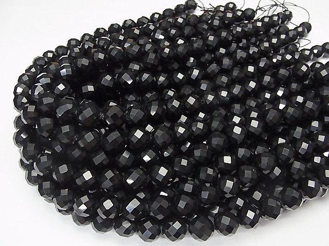 [Video] High Quality! Tibetan Morion Crystal Quartz AAA 64Faceted Round 12mm half or 1strand beads (aprx.15inch / 37cm)