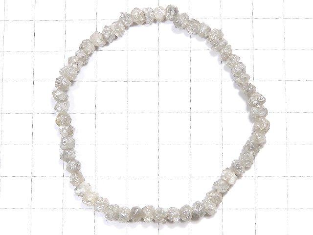 [Video] [One of a kind] [1mm hole] White Diamond Rough Nugget Bracelet NO.134