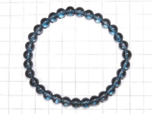 [Video] [One of a kind] High Quality London Blue Topaz AAA Round 7mm Bracelet NO.9