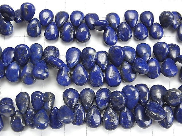 [Video]High Quality Lapislazuli AA++ Pear shape (Smooth) half or 1strand beads (aprx.7inch/18cm)