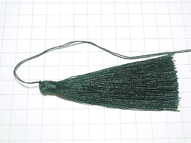 Tassel charm [L size] Dark green 10pcs
