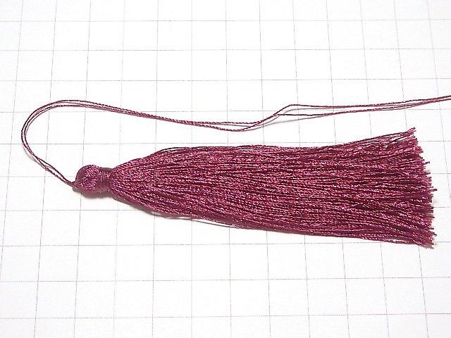 Tassel charm [L size] Purple red 10pcs