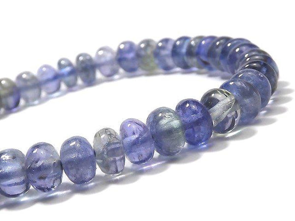 [Video] [One of a kind] Bi-color Tanzanite AAA Roundel 6.5x6.5x4mm Bracelet NO.3
