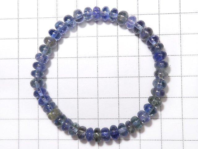 [Video] [One of a kind] Bi-color Tanzanite AAA Roundel 6.5x6.5x4mm Bracelet NO.4