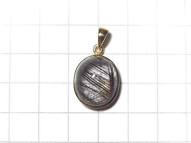 [Video] [One of a kind] Brown Rutilated Quartz AAA Pendant Silver925 18KGP NO.1