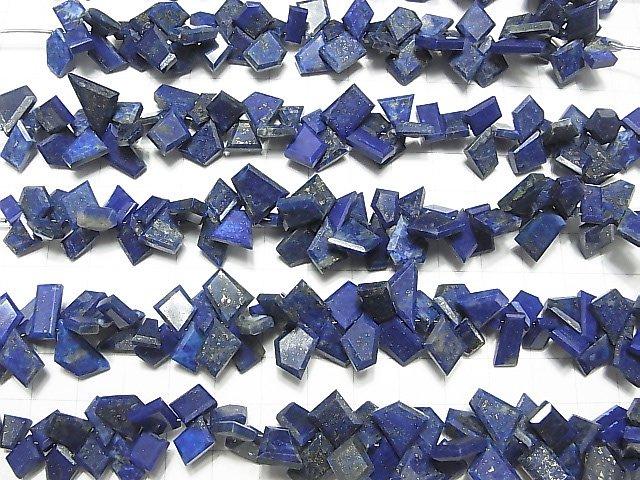 [Video] Lapis lazuli AA++ Rough Slice Faceted 1strand beads (aprx.6inch / 14cm)