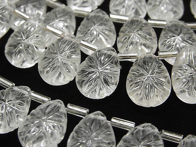[Video] Crystal AAA- Carved Pear shape 14x10mm 1strand (12pcs)