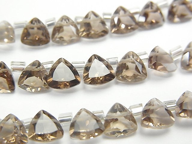 [Video] High Quality Smoky Quartz AAA Triangle Faceted 6x6mm 1strand (28pcs )