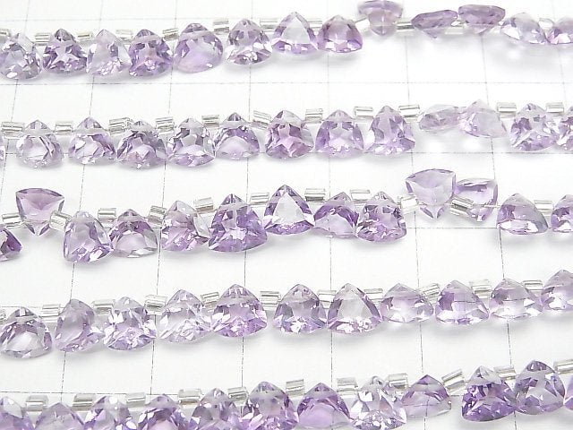[Video] High Quality Amethyst AAA Triangle Faceted 6x6mm 1strand (28pcs )