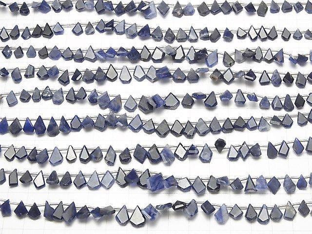 [Video] Sodalite AA++ Rough Slice Faceted 1strand beads (aprx.7inch / 18cm)