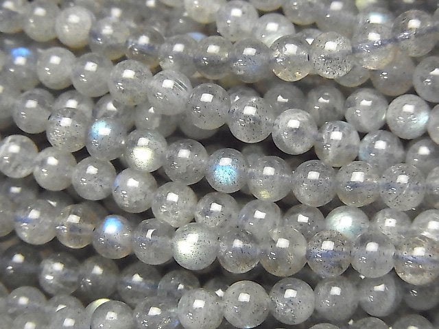 [Video] Labradorite AA++ Round 4mm 1strand beads (aprx.15inch / 38cm)