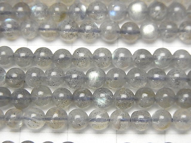 [Video] Labradorite AA++ Round 4mm 1strand beads (aprx.15inch / 38cm)