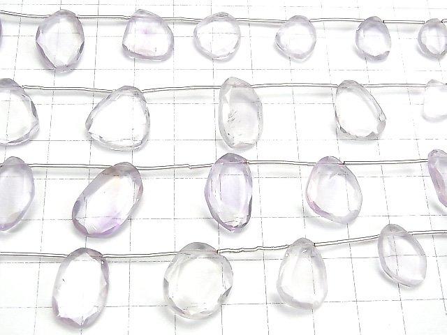 [Video] High Quality Pink Amethyst AA+ Slice Faceted Nugget 1strand beads (aprx.7inch / 17cm)