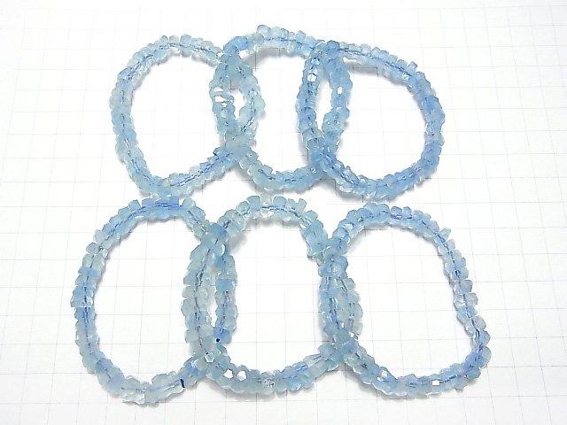 [Video] High Quality Aquamarine AAA Faceted Nugget Bracelet
