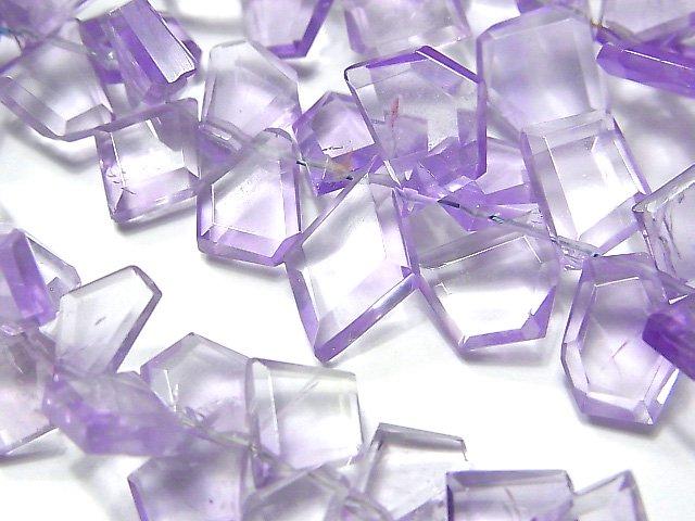 [Video] High Quality Amethyst AAA- Rough Slice Faceted 1strand beads (aprx.6inch / 16cm)