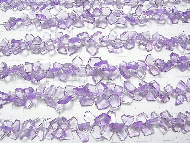[Video] High Quality Amethyst AAA- Rough Slice Faceted 1strand beads (aprx.6inch / 16cm)