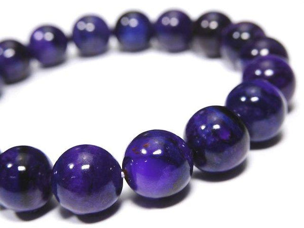 [Video] [One of a kind] Top Quality Sugilite AAAAA Round 10mm Bracelet NO.2
